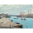 thumbnail image 2 of Alfred Sisley 24x18 Black Ornate Framed Double Matted Museum Art Print Titled: The Seine at Port-Marly, Piles of Sand (1875), 2 of 5