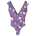 thumbnail image 2 of Hello Kitty Women's One Piece Swimsuit Tummy Control V Neck Bathing Suits, 2 of 6