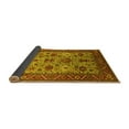 thumbnail image 2 of Ahgly Company Indoor Round Oriental Yellow Industrial Area Rugs, 5' Round, 2 of 4