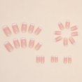 thumbnail image 4 of Uñas postizas adhesivas WAFOLOZE acrílicas ombré rosa y blanco, 24 piezas, 4 of 7