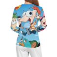 thumbnail image 4 of Phineas And Ferb Women’s Pajama Top 3D Digital Print Sleepwear Trendy Crewneck Pullovers Long Sleeve Shirts 3XL, 4 of 8
