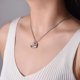 thumbnail image 5 of Collar de urna de cremación para cenizas, joyería de urna, Forever in My Heart tallado de acero inoxidable, recuerdo impermeable, 5 of 5