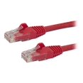 thumbnail image 1 of StarTech.com 100ft CAT6 Ethernet Cable, 10 Gigabit Snagless RJ45 650MHz 100W PoE Patch Cord, CAT 6 10GbE UTP Network Cable w/Strain Relief, Red, Fluke Tested/Wiring is UL Certified/TIA - Category 6 - 24AWG (N6PATCH100RD) - Patch cable - RJ-45 (M) to RJ-45 (M) - 100 ft - UTP - CAT 6 - snagless - red - for P/N: POEEXT1GAT, POEEXT2GAT, 1 of 3