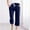 Navy, variant on Kmdttou Fashion Womens Casual Solid Color Elastic Loose Pants Straight Wide Leg Trousers With Pocket