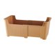 thumbnail image 3 of Caja de almacenamiento de libros con ruedas, organizador de almacenamiento, resistente, grande, decorativa, portátil marrón, 3 of 9