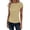 Beige, variant on Womens Satin Short Sleeve Tops Knot Boat Neck Draped Front Shirts Ruched Fitted Elegant Top Wine L