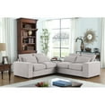thumbnail image 3 of Devion Furniture Reversible Sectional Sofa with Ottoman, Gray, 3 of 8