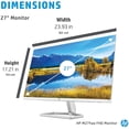 thumbnail image 4 of HP M27fwa 27" Full HD 1920 x 1080 75 Hz FreeSync (AMD Adaptive Sync) Built-in Speakers VGA HDMI IPS Monitor, 4 of 11