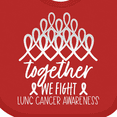 thumbnail image 4 of Inktastic Together, We Fight Lung Cancer Awareness Boys or Girls Baby Bib, 4 of 4