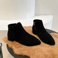 thumbnail image 4 of NECHOLOGY Botas Mujer Adulto Femenino Zapatos Botines mujer Zapatos de mujer Botas gruesas de tacón bajo a la moda Botas cálidas para exteriores (Black, 9), 4 of 5