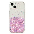 thumbnail image 4 of Designed for iPhone 14 Bling Glitter Case Glow in The Dark Funny Moving Liquid Shiny Sparkle Flowing Quicksands Waterfall Noctilucent Fluorescent for Women Girls Case,Pink, 4 of 6