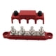thumbnail image 2 of Bloque de distribución de energía de 4 pernos con cubierta para cableado solar, clasificación de 48 V y 250 amperios, resistente Rojo M10, 2 of 5