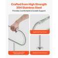 thumbnail image 5 of KFFKFF Bathroom Safety Rail, 31.5 Inch U-Form Disability Support Bar, 304 Grade Stainless Steel Elderly Safety Stand, Toilet Support Bars with Non-Slip Grip, 300 Lbs Weight Limit Stability Rail, 5 of 9