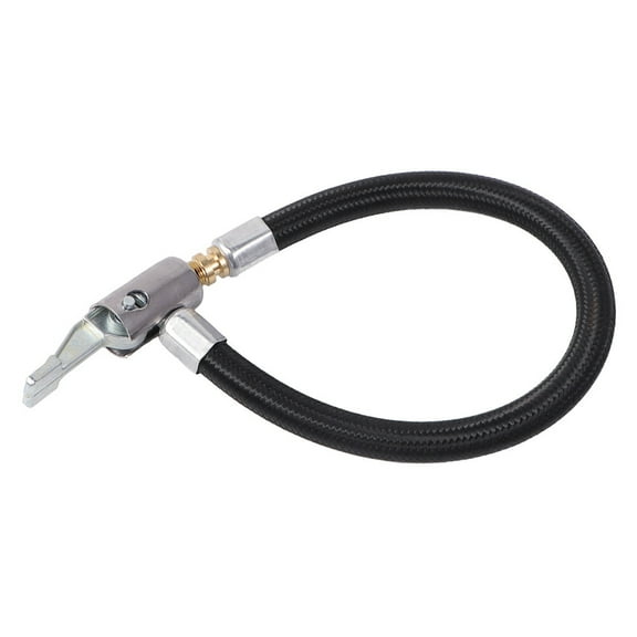 unbranded Car Pump Inflator Adaptor Tire Inflator Hose 60*2cm Black