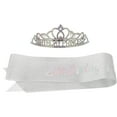 thumbnail image 1 of 1 juego de corona y banda de cumpleaños, tiara de cumpleaños, corona y banda para mujer, accesorio para fiesta de cumpleaños, 1 of 7