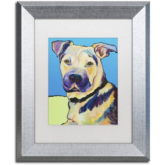 Trademark Fine Art "Tag" Canvas Art by Pat Saunders-White, White Matte, Silver Frame