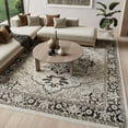 thumbnail image 4 of Nourison Dekor 7'10" x 9'10" Ivory Charcoal Vintage Indoor Area Rug, 4 of 9