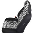 BDK Zebra Car Seat Covers with Floor Mats, Animal Prints 2Tone Split
