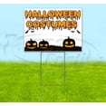 thumbnail image 1 of Halloween Costumes V11 Pumpkin Goo Orange (18" x 24") Yard Sign, Includes Metal Step Stake, 1 of 6