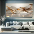 thumbnail image 4 of Modern Abstract Canvas Wall Art,Frameless Minimalist Decor, Elegant Metal Accents, Indoor Home Office Bedroom Restaurant Wall Hanging, Summer Winter Decor, Wall Decor, 4 of 11