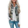 thumbnail image 4 of Tie Dye Vest Outwear Ethnic Warm Lightweight Soft Comfortable Fashion Fleece Fuzzy Zipper Vest for Girls for Winter ANGGREK Otros, 4 of 6