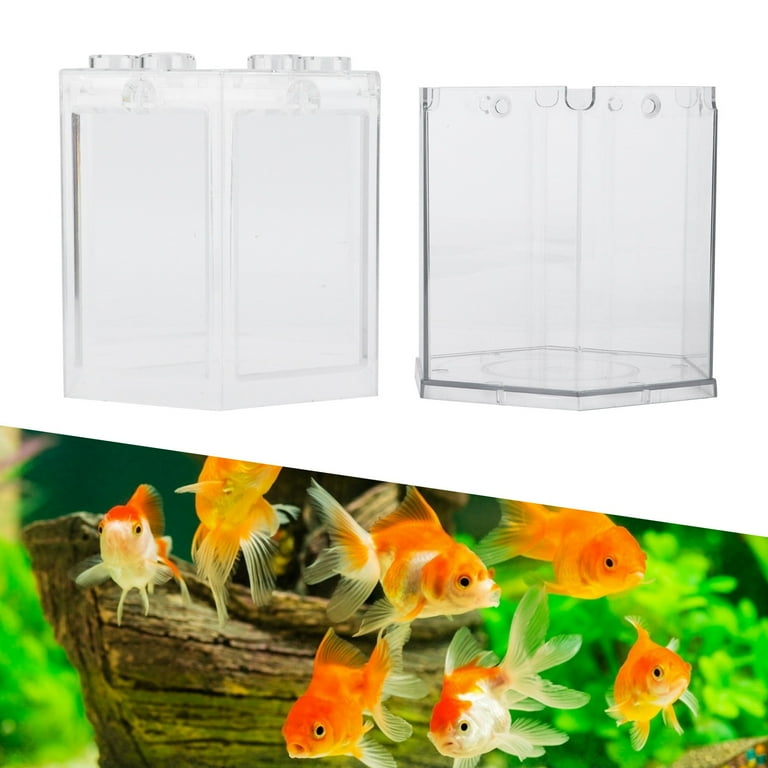 Mini Fish Tank, Small Aquarium Fish Tank Portable Superimposable