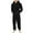 Black, variant on Utoimkio Men's Warm Fleece Hooded Onesie Jumpsuits Winter One Piece Full Zipper Pajamas Playsuit Home Outdoor Camping Coverall Sleepwear