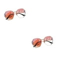 thumbnail image 4 of relayinert Protection Sunglass Vintage Rhinestone Glasses For Outdoor Activities Metal Vintage Frameless Rhinestone Glasses pink 2Set, 4 of 6