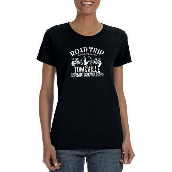 Road Trip Tomsville T-Shirt Women -Smartprints Designs, Female Small