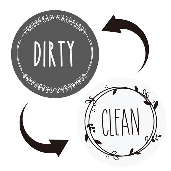 Dishwasher Magnet Clean Dirty Sign, Sliding Dishwasher Sign - Kitchen or Office Gadget - Perfect Housewarming Gift