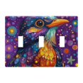 thumbnail image 2 of Dailycode Light Switch Plate Covers 2 Gang Wall Plate Plastics Outlet Covers for Kitchen Home Office Decor Cute Bird and Star, 2 of 8