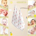 thumbnail image 3 of SKYSONIC Cartoon Pink Ducks Baby Muslin Washcloths Face Towel, Stars Cute Burp Cloths Cotton Wipes 5 PCS Infant Wash Cloth for Newborn Boys Girls 12"x12", 3 of 7