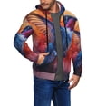thumbnail image 2 of Naloa Vibrant Hummingbird Watercolor Art Men’s Hoodies, Zip up Hoodie, Sweatshirts,Hoodies for Men Sizes S-3XL-XX-Large, 2 of 5