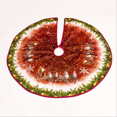 thumbnail image 4 of Falda de árbol de Navidad de 35 pulgadas - Falda de árbol de Navidad Decoración festiva Personaje de alegría Copo de nieve Papá Noel encantador - Borde rojo Xemadio FLD-3486, 4 of 7