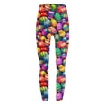 thumbnail image 4 of Gamivast Stretch Pants for Women Elastic Waist Colorful Egg Print Yoga Pants Soft Breathable Easter Gym Pants Slim Fit Comfy Holiday Party Outfit, 4 of 6