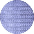 thumbnail image 1 of Ahgly Company Machine Washable Indoor Round Abstract Blue Contemporary Area Rugs, 5' Round, 1 of 4