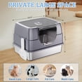 thumbnail image 6 of Stainless Steel Litter Box with Lid, Side Entry Large Enclosed Cat Litterbox for Kitty & Multi-Cat, Flip Cover Easy to Clean, High Sided Metal Cat Litter Pan with Scoop,Anti-Leakage, Non-Sticky, 6 of 9