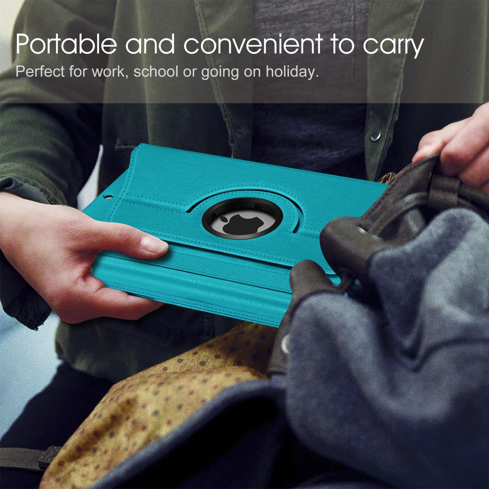 Fintie 360 Rotating Case for 10.2-inch iPad 9th/ 8th/ 7th Generation - Swivel Cover with Pencil Holder for iPad 10.2" (2021/ 2020 / 2019 Model)