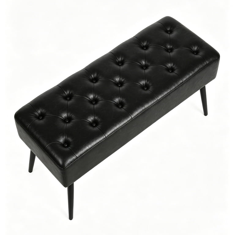 Abble 38 In Upholstered Entryway Bench, Black photo 4