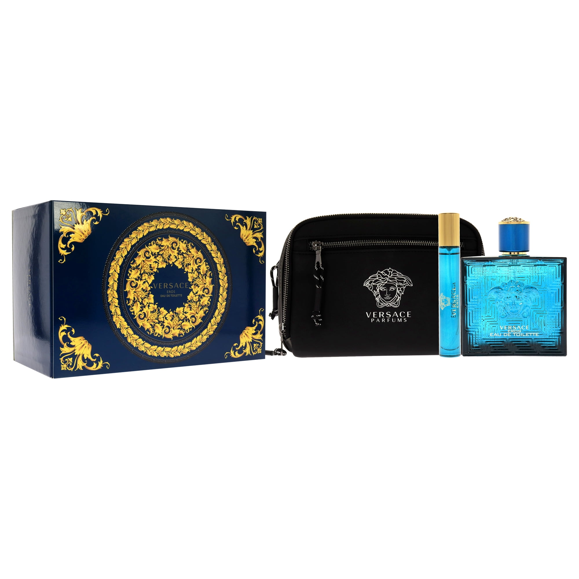Versace Eros Cologne Perfume De Toilette Kit - 3 Piece Gift Set