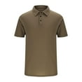 thumbnail image 2 of Blusa y camisa de manga corta con cuello vuelto para hombre, informal, de moda, de manga corta, lisa, con cuello vuelto, deportiva, sin mangas, de poliéster., 2 of 7
