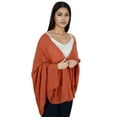 thumbnail image 4 of Womens Lightweight Chiffon Long Fashion Scarves Solid Color Fall Wrap Shawls- Orange, 4 of 6