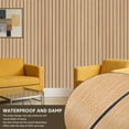 thumbnail image 5 of Peel and Stick PVC Slat Wall Panel, 118" x 15.75" Self Adhesive Faux Oak Wood Grain – 3D Soundproof Wall Panels for Walls & Ceilings, 5 of 6