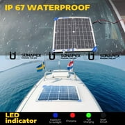 SUNAPEX Solar Battery Charger Maintainer 12 Volt Waterproof Solar Panel Charger 20W Solar Trickle Charger for Car Truck Boat RV Motorcycle Marine Tractor Battery