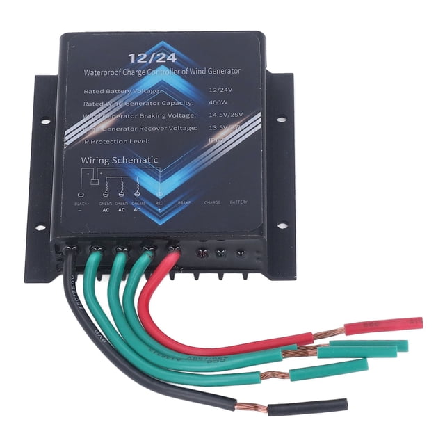 Controlador De Carga De Turbina, Diseño Modular 400W 12/24V Controlador De Generador Eólico Para Protección