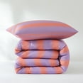 thumbnail image 4 of Lush Decor Gale Cabana Stripe? Reversible Comforter 2 Piece Set Twin/ Twin Xl Coral & Purple - Striped Bedding Set - Kids Pink Comforter - Coastal Dorm Decor, 4 of 11