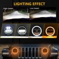 thumbnail image 4 of Faros para automóviles 1 Uds 7 pulgadas coche motocicleta LED faro 200W 6000K 20000LM IP67 impermeab Tomshoo Faros para automóviles, 4 of 7