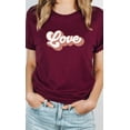 thumbnail image 5 of Retro Love Valentines Day Graphic Tee T-Shirt, 5 of 10