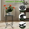 thumbnail image 4 of 2 Pack Indoor Outdoor Side Tables, Weather Resistant Metal Patio Side Table, Small Round Outdoor End Table Side Table for Patio Yard Porch Balcony Garden Bedside, Plant Stand for Indoor Outdoor, 4 of 7