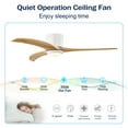 thumbnail image 6 of 52-Inch Ceiling Fan with Light and Remote Control, Noiseless Reversible Motor, 6 Speeds, 3 Color Temperatures, Indoor/Outdoor Use for Bedroom, Living Room, Patio, Office (Matte White), 6 of 11